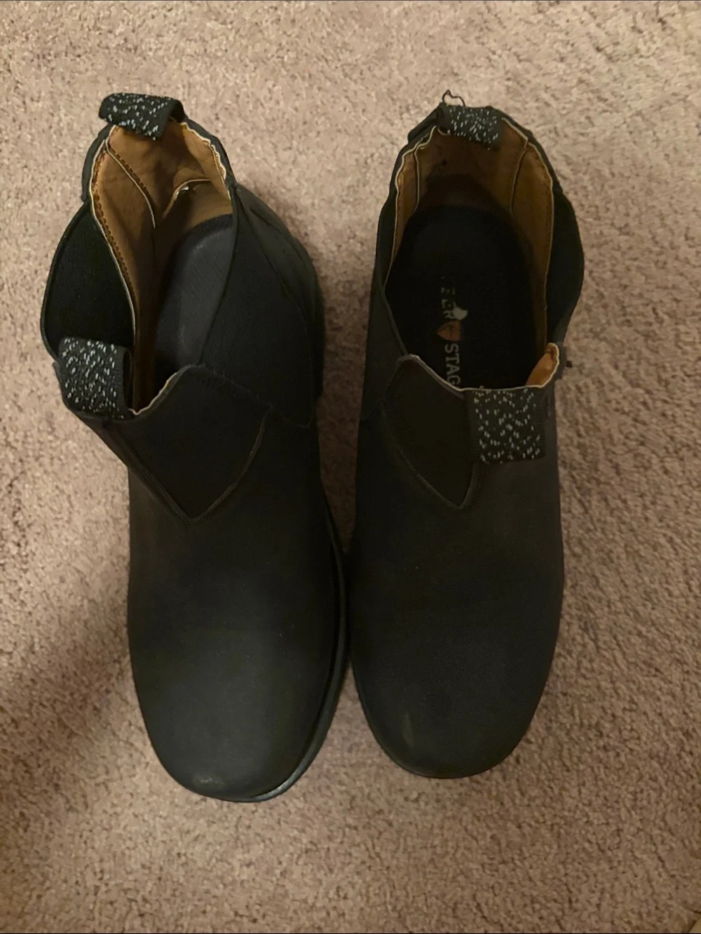 Kids Black Slip-On Chelsea Boots